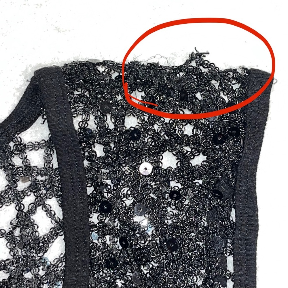 Alexander Digenova woven sequined black tank top - Picture 7 of 7